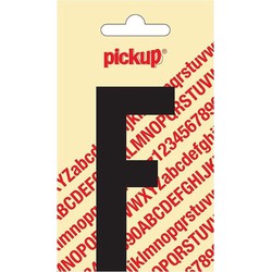 Plakletter Nobel Sticker zwarte letter F