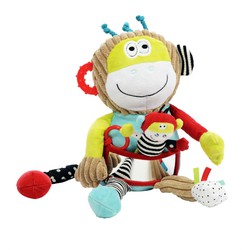 Dolce Dolce Toys speelgoed Classic activiteitenknuffel aap Charlie - 25 cm