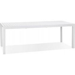 SAMUI uitschuifbare tuintafel 180-240x100x75 cm Wit