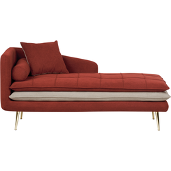 GONESSE - Chaise longue - Rood - Polyester