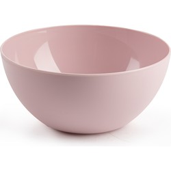Plasticforte kommetjes/schaaltjes - dessert/ontbijt - kunststof - D17 x H8 cm - roze - Kommetjes