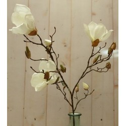 Künstlicher Magnolienzweig groß mit Seitenzweigen weiß - Warentuin Mix