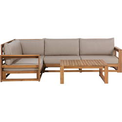 Beliani TIMOR - Loungeset-Lichte houtkleur-FSC® gecertificeerd acaciahout