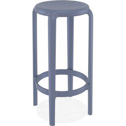 PEYA halfhoge tuinkruk 36x36x65 cm Grijs