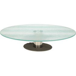 Excellent Houseware glazen taartplateau - draaibaar - Dia 30 cm - Taartplateaus