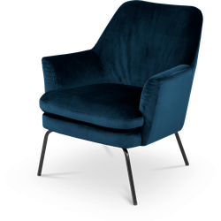Jez velvet fauteuil donkerblauw