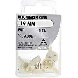 Betonhaken klein 19mm wit 5st