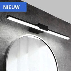 Spiegellamp - Spiegel Verlichting - Spiegelverlichting - Badkamer - Mat Zwart - 55 cm