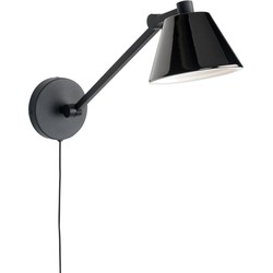 Zuiver Lub Wandlamp 1-Lichts - LED - 14x48x17 - Zwart Metaal