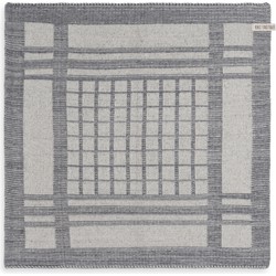 Knit Factory Gebreide Keukendoek - Keukenhanddoek Emma - Ecru/Med Grey - 50x50 cm