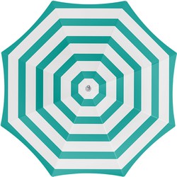 Parasol - groen/wit - gestreept - D180 cm - UV-bescherming - Parasols