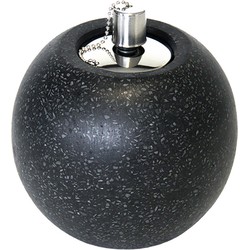 Tuimeltoorts/olielamp zwart Terrazo granito 14 x 16 cm - Fakkels