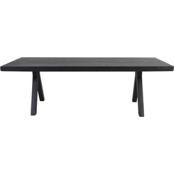 Light&living Eettafel 240x100x78 cm MUDEN mango hout mat zwart+zwart