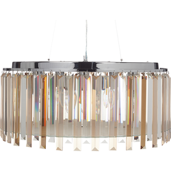 Beliani LAMEIRA - Hanglamp-Zilver-Glas