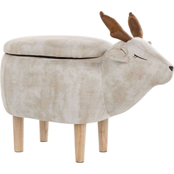 Beliani REINDEER - Dierenhocker-Beige-Polyester