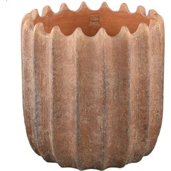 PTMD Bloempot Brigett - 40x40x40 cm - Cement - Koper
