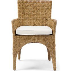 Riviera Maison The Hamptons Dining Armchair, rattan peel