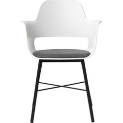 Eetkamerstoel Stof - Wit - 57x59x83cm - Stoel Whistler
