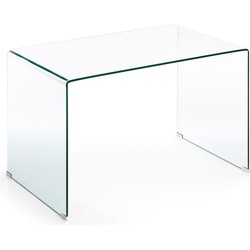 Kave Home - Burano glazen bureau 125 x 70 cm