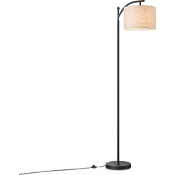 Moderne vloerlamp Zwart - 49/49/150cm - staande lamp met lampenkap - geschikt voor E27 LED lichtbron - met voetschakelaar - geschikt voor woonkamer, slaapkamer, thuiskantoor