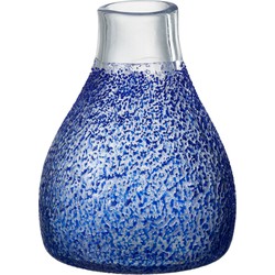 J-line - Vaas Santorini Glas Blauw Small - 17x17x22.5cm