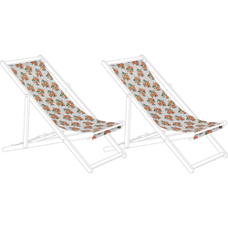 Beliani ANZIO/AVELLINO - Stoffen hoes voor stoel-Oranje-Polyester