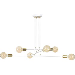 retro hanglamp Marco Wit 6-lichts