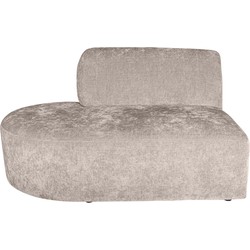 PTMD Lujo sofa white 9852 fiore fabric left ottoman