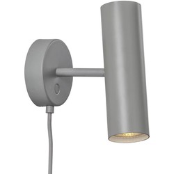 Minimalistische, elegante, verstelbare wandlamp - grijs