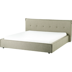 LESTRE - Tweepersoonsbed - Groen - 180 x 200 cm - Linnen