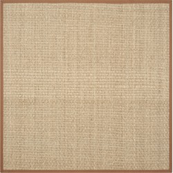 Safavieh Natural Fiber Indoor Geweven Vloerkleed, Natural Fiber Collectie, NF114, in Natuurlijk & Bruin, 183 X 183 cm