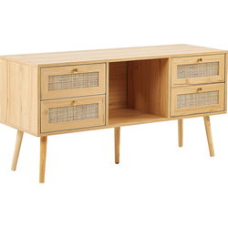 PEROTE  - TV-meubel - Lichte houtkleur - Rotan