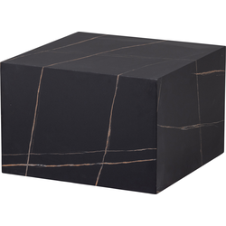 WOOOD Exclusive Benji Salontafel - Marmerlook - Zwart - 40x60x60