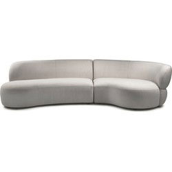 Riviera Maison San Remo Sofa Arm Right 2,5 Seater, bouclé, natural grey