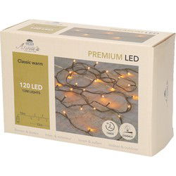 Kerstverlichting - 120 LED lampjes - klassiek warm wit - 12 m - lichtsnoer - dimmer - timer - buiten - Kerstverlichting kerstboom