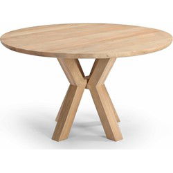 Eettafel Naturel Mangohout - Rond - 150x150x76cm - Heleen