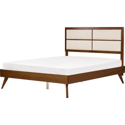 POISSY - Tweepersoonsbed - Lichtbeige - 160 x 200 cm - MDF