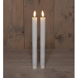 B.O. 2Pcs Taper Candle 25 cm 3D Wick (Timeroff) 2X2Aa