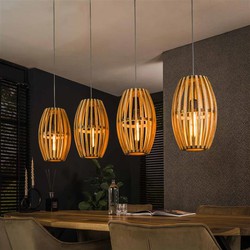 Hoyz Collection - Hanglamp Orbit 4L - Massief Mango Naturel