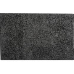 MSV Badkamerkleedje/badmat tapijt voor de vloer - donkergrijs - 40 x 60 cm - Badmatjes