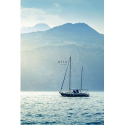 ESTAhome fotobehang zeilboot blauw - 1,86 x 2,79 m - 158850