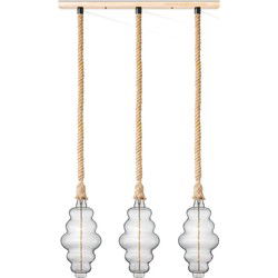 Home sweet home touw hanglamp Leonardo 3L Cloud - helder