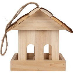 Clayre & Eef Vogelvoederhuisje 19x18x19 cm Bruin Hout