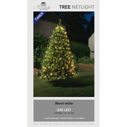 Anna's Collection lichtnetten - 210 cm - 240 lampjes - warm wit - kerstverlichting lichtnet