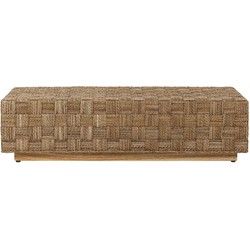 MUST Living Coffee table Chess Board  rectangular,33x120x60 cm, natural abaca