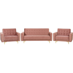 ABERDEEN - Bankstel - Roze - Fluweel