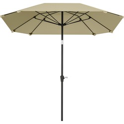 4goodz Parasol 233cm Vierkant Kantelbaar - Aluminium buis,  Glasvezel beleinen - Beige