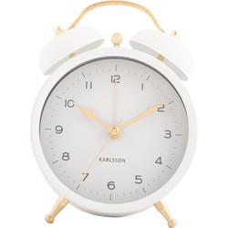 Karlsson - Wekker Classic Twin Bell - Wit
