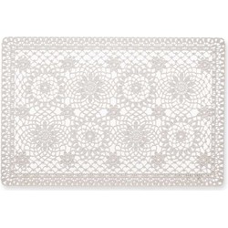 Unique Living | Placemat Floral | Rechthoekig | Polyester | Beige | 30x45cm