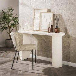 Hoyz Collection - Kap-Haltafel 140cm Arch Stone - Marmer Composiet